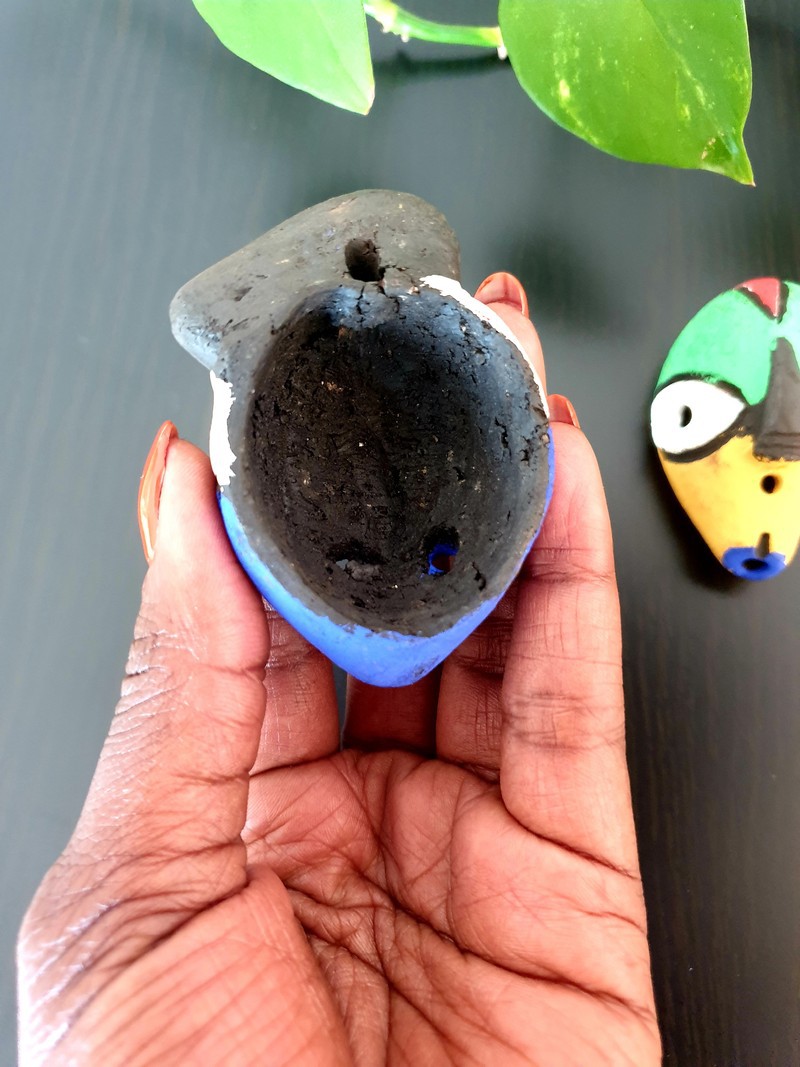 Set of 3 Small African Clay Masks by sangohome Masks Afrikrea