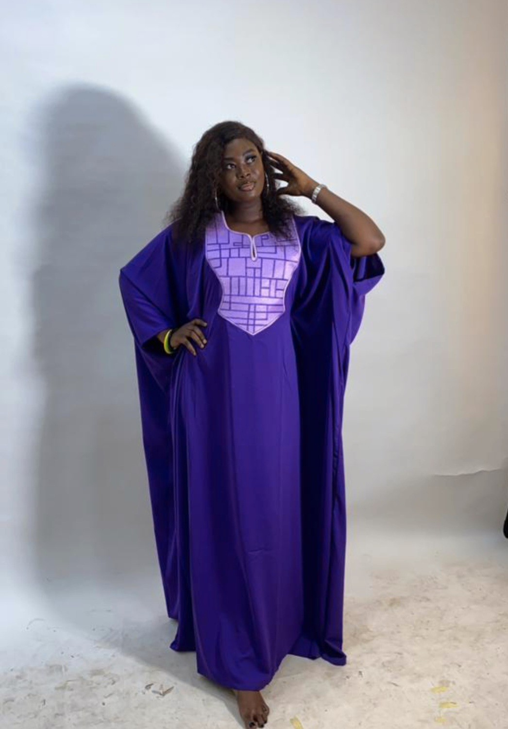 The Pink Embroidered Organdy Boubou main image 1