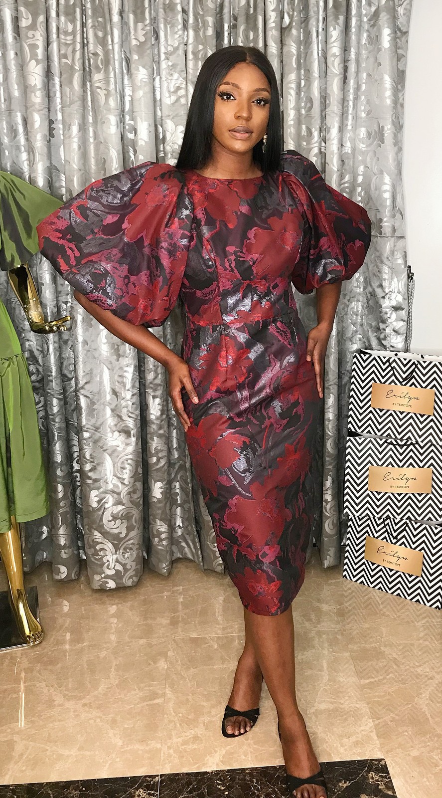 brocade dress images
