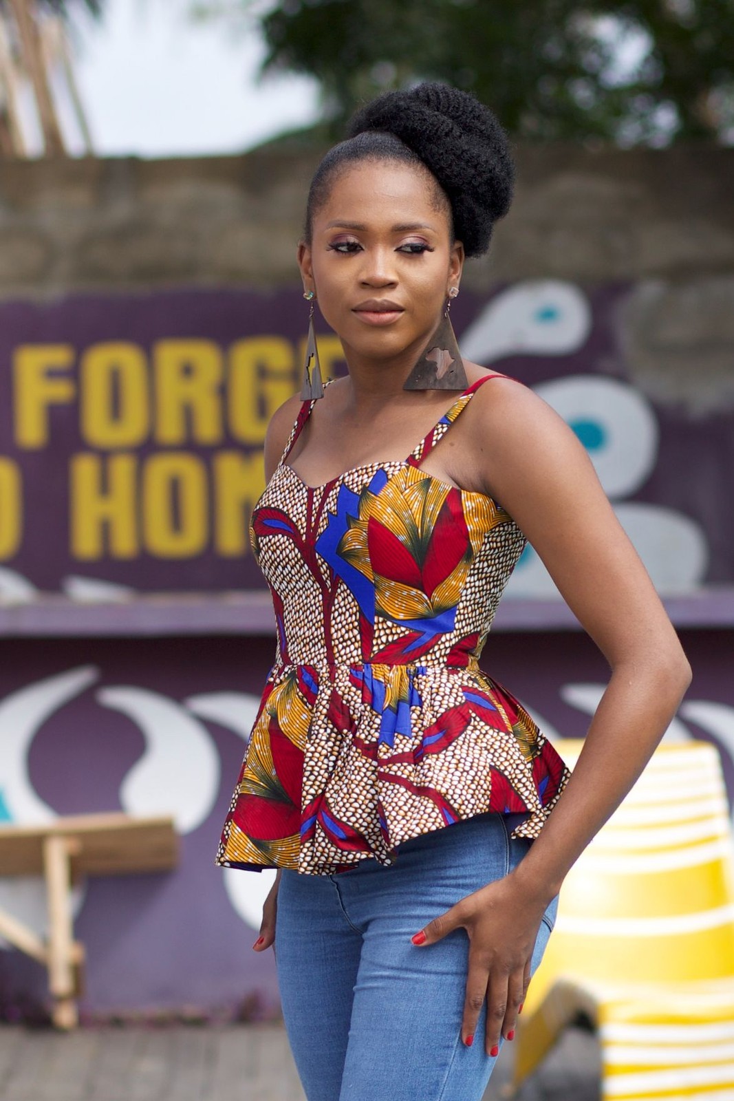 ankara peplum tops for jeans