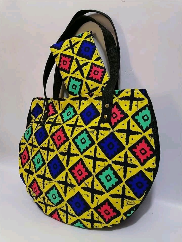 Ankara print tote bag, African print wax bag, Kenyan tote bag, Kitenge