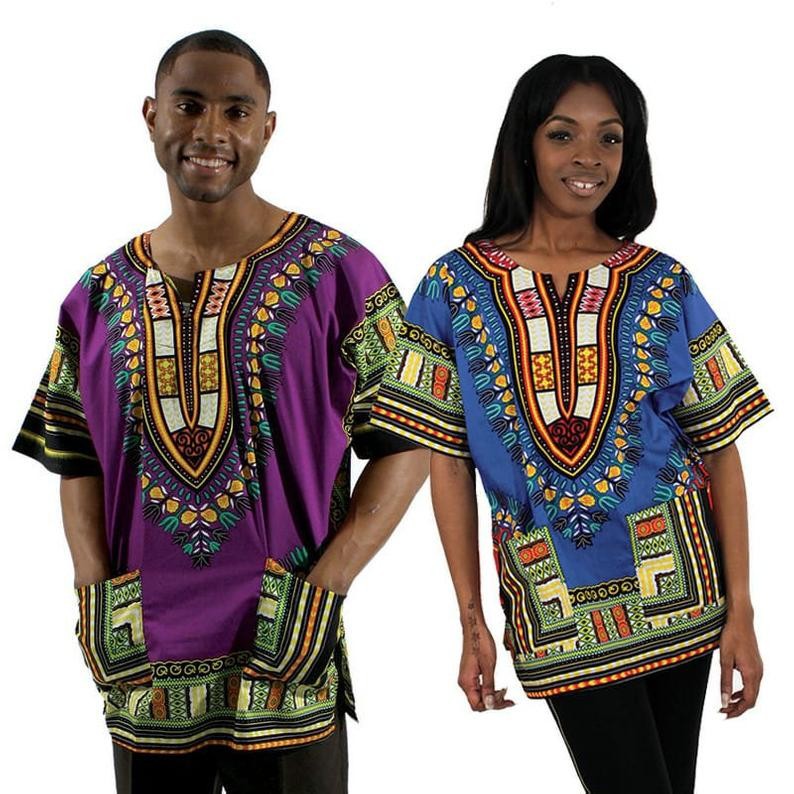 Unisex African Dashiki Shirt, Poncho 
