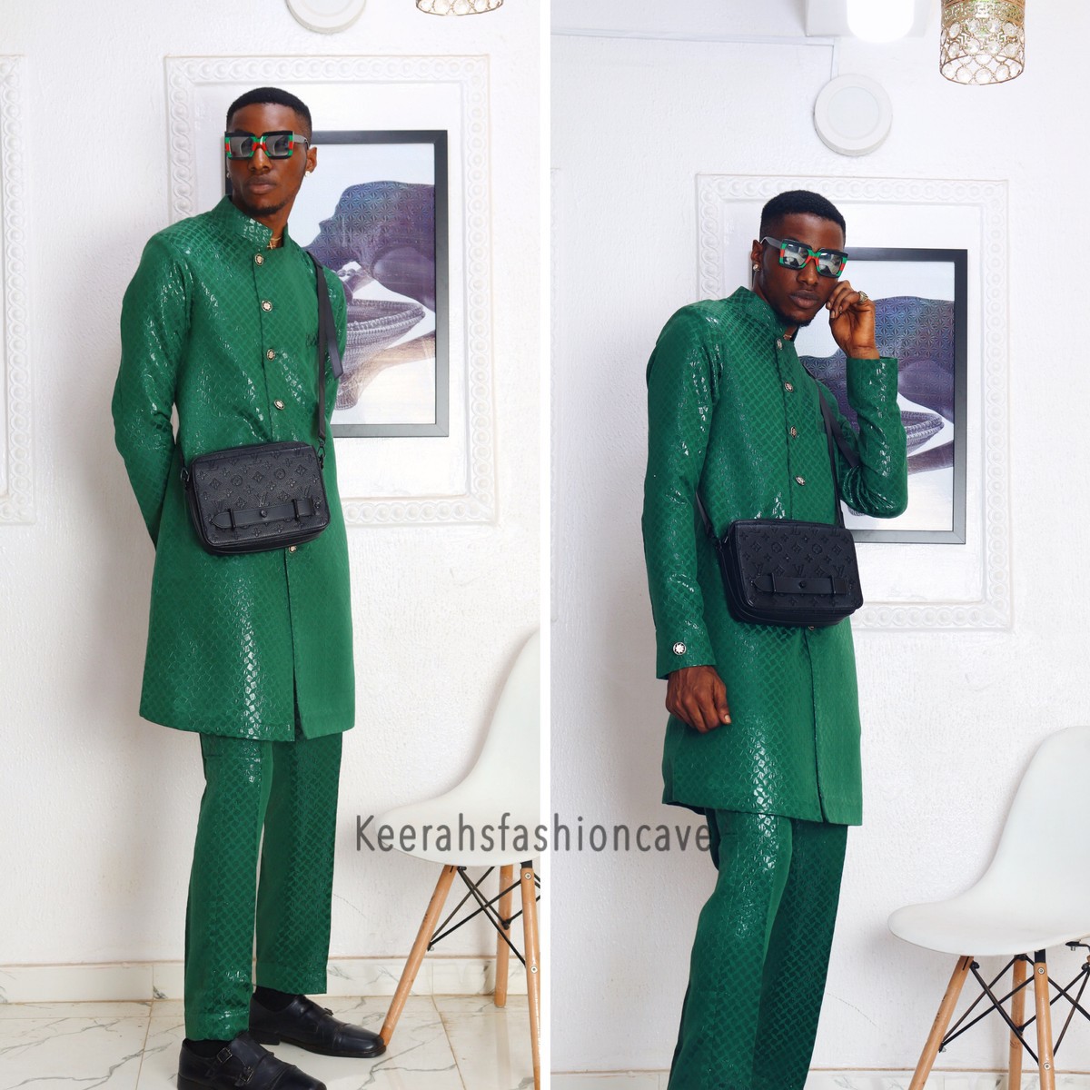 Handsome Khaki 2-Piece Formal Prom Attire For Guys with One Button