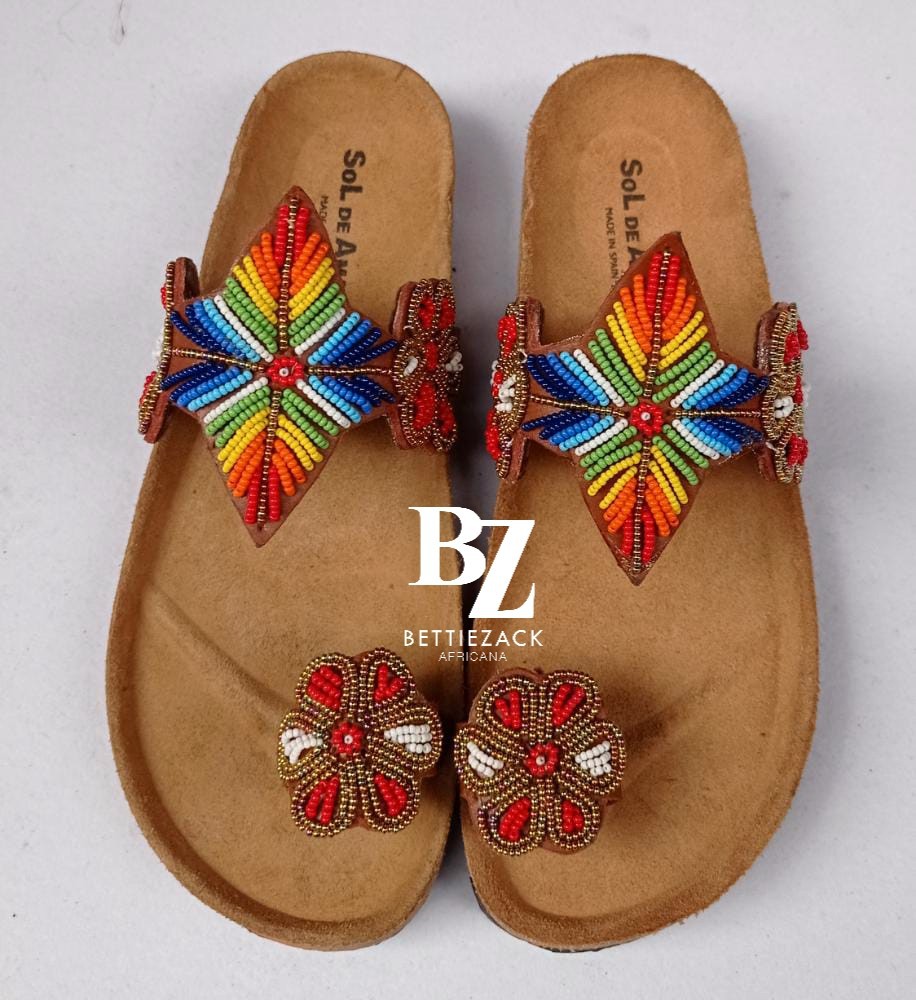 Kenyan Sandals/African beaded sandals/Maasai sandals/Beaded Sandals/Bea