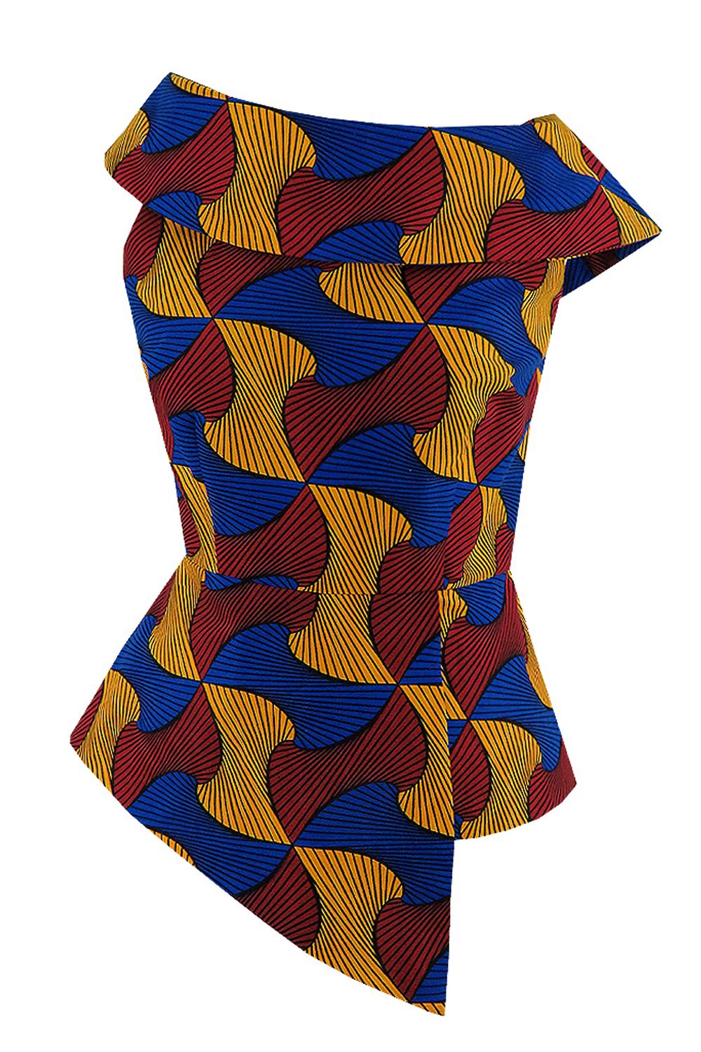 Peplum Top Cape Asymmetrical By Bynelo Peplum Tops Afrikrea