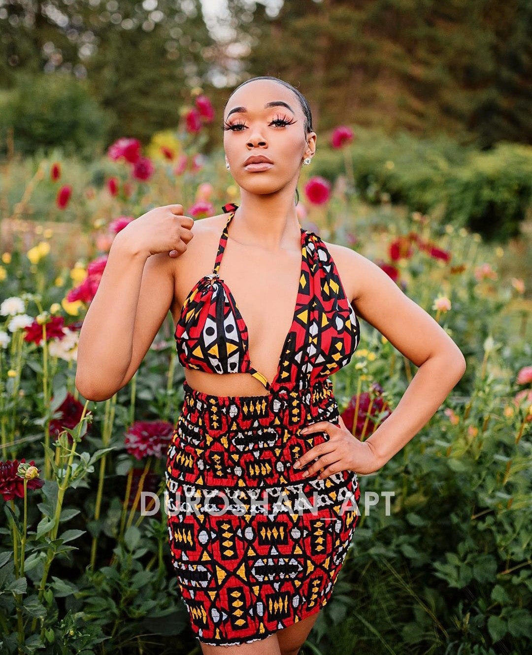 elastic ankara dress