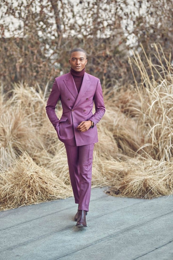 purple suit and pant by bm-fashion 
