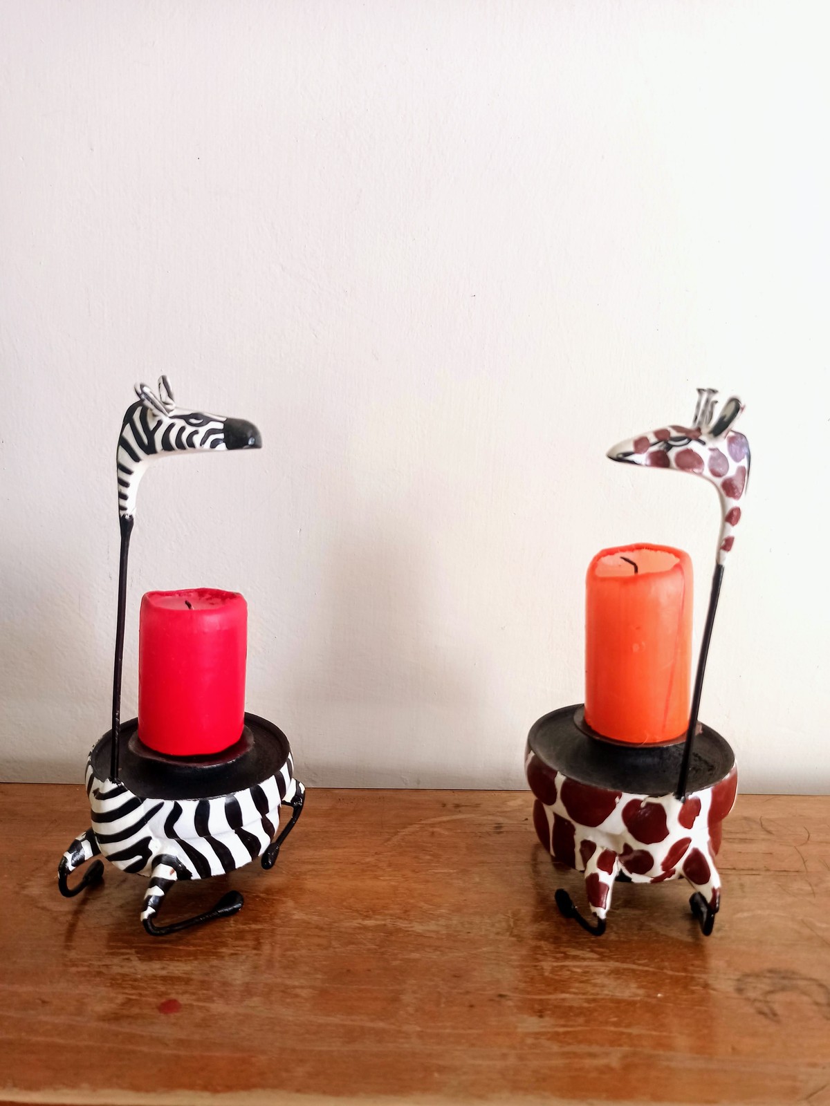 Set of 2 Metal Candle Holder Animal Candle Holder by tuliaafricanst Afrikrea