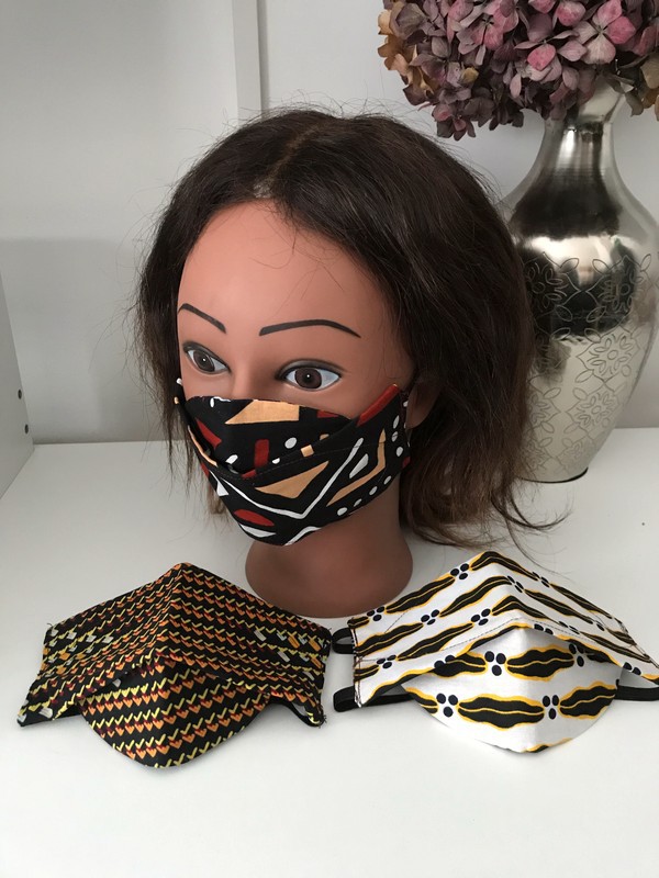 Set of 3 Wax Masks by cassouwax Face masks Afrikrea