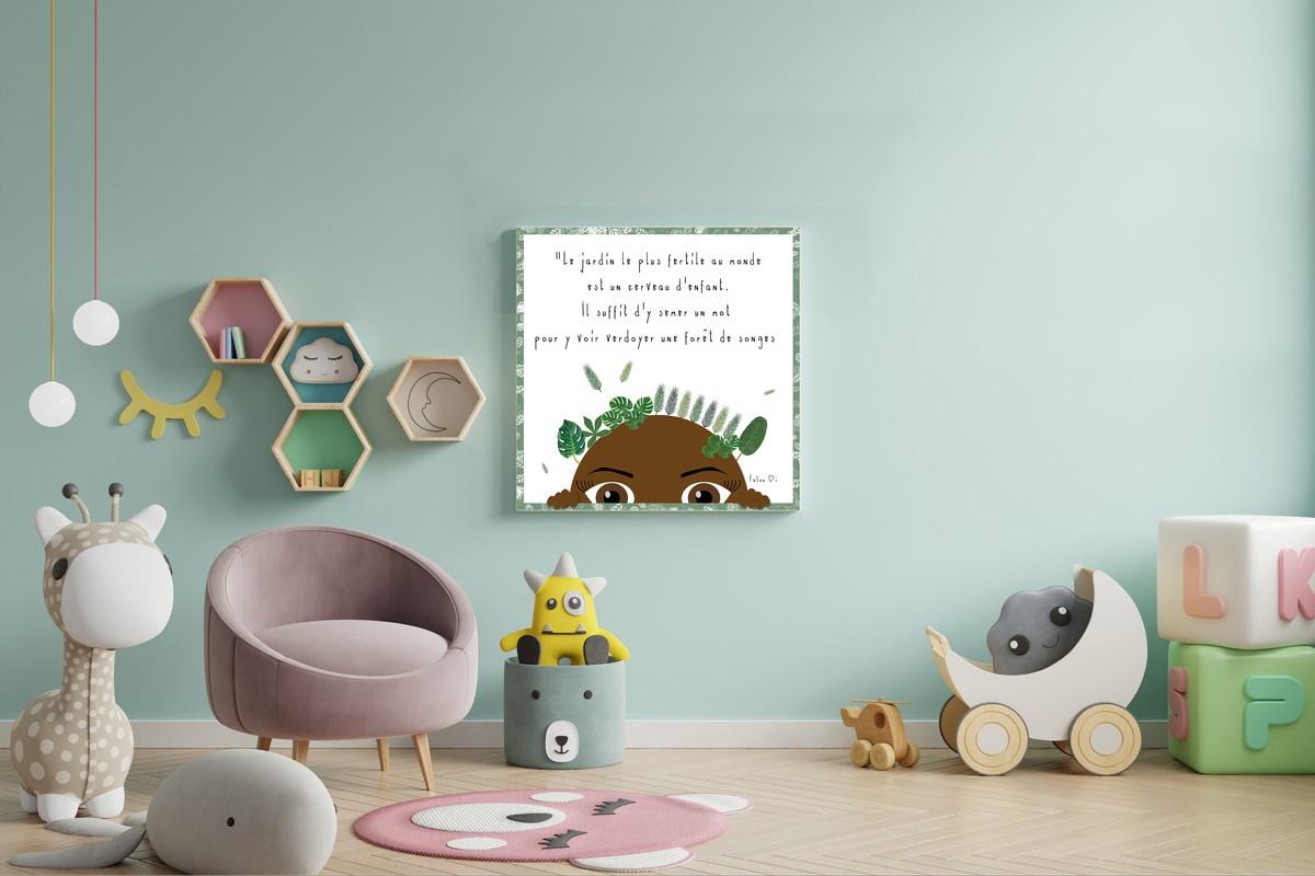 Child Canvas Quote From Fatou Diome By Encre De Sine Kids Decoratio Afrikrea
