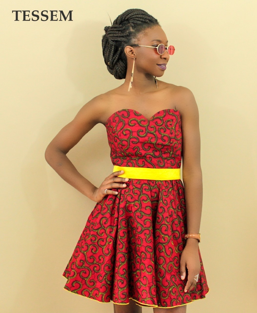 belted cocktail dress