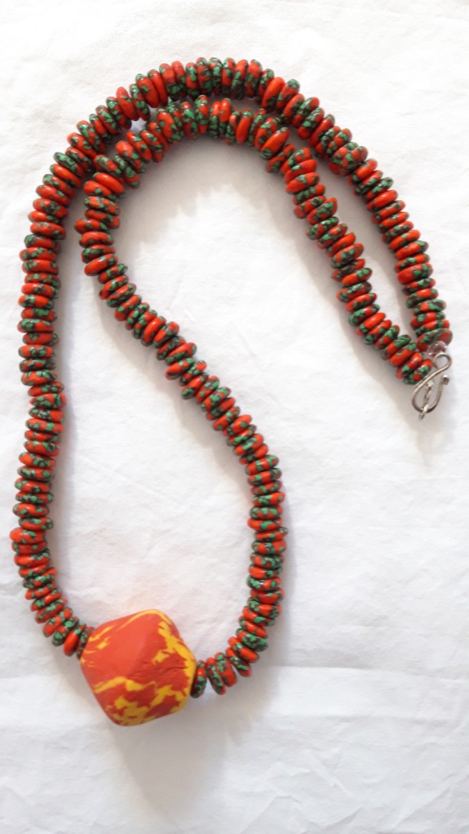 Womens Colourful African Krobo Beads 