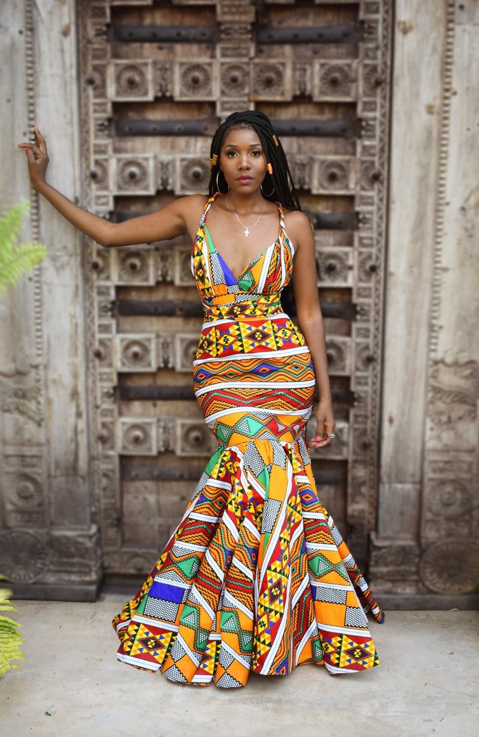 robe poisson en pagne