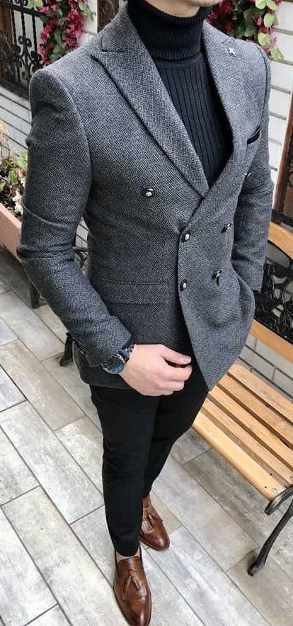 plus size double breasted suit