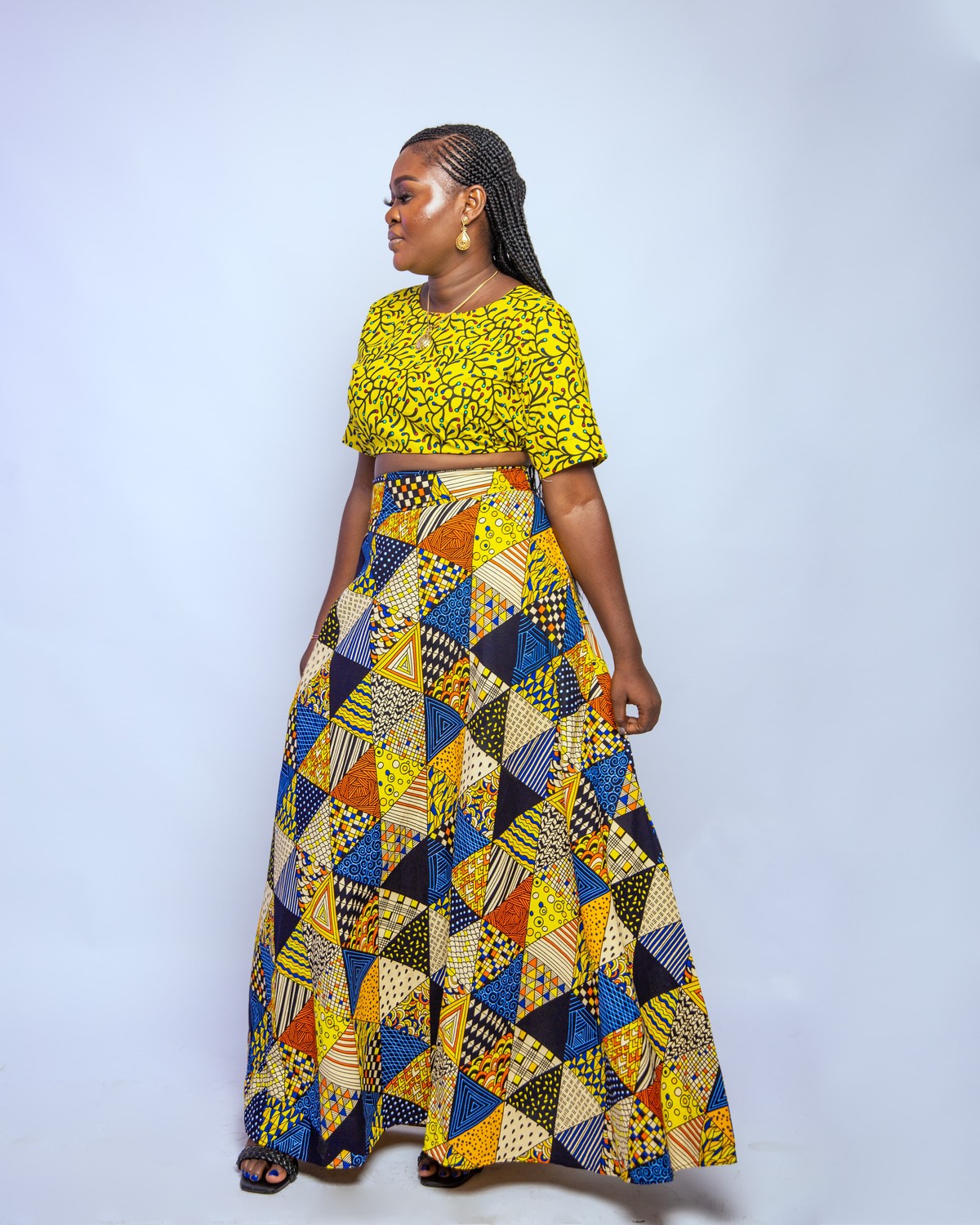 Sisi Temmy Crop Top and a maxi long Skirt by aiesosa-fashion - 2 pieces -  ANKA