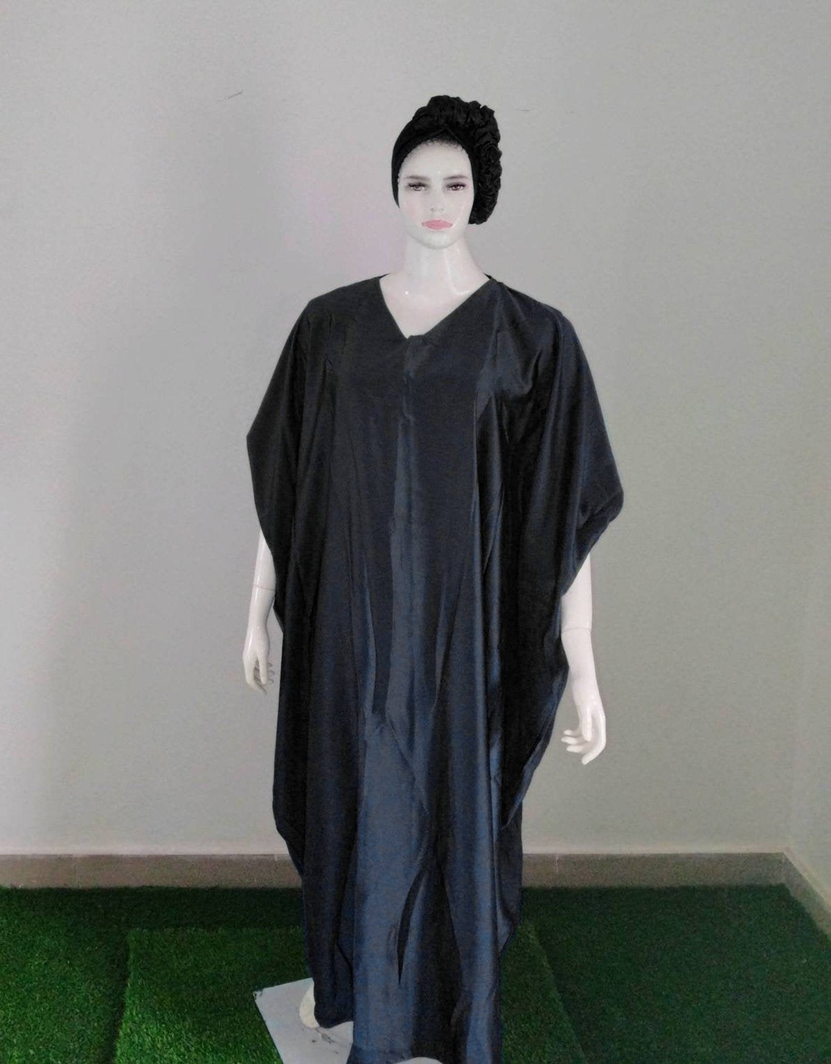 black silk kaftan