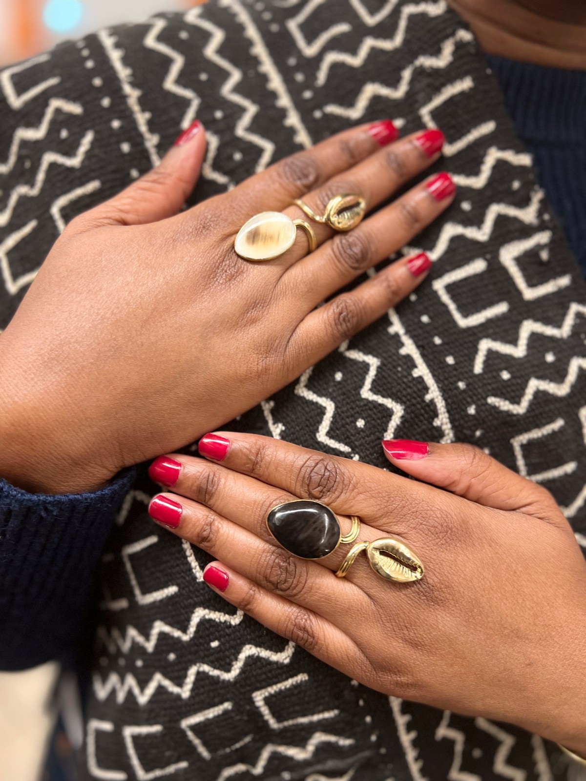 Magnificent ring in bronze & Bone by abicreations Rings ANKA