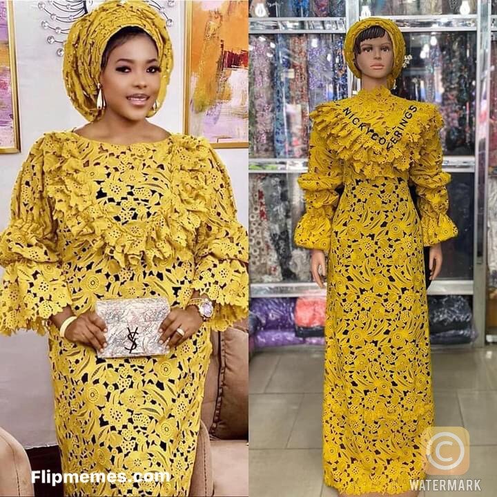 Kaftan(bubu) lace dress for ladies by 