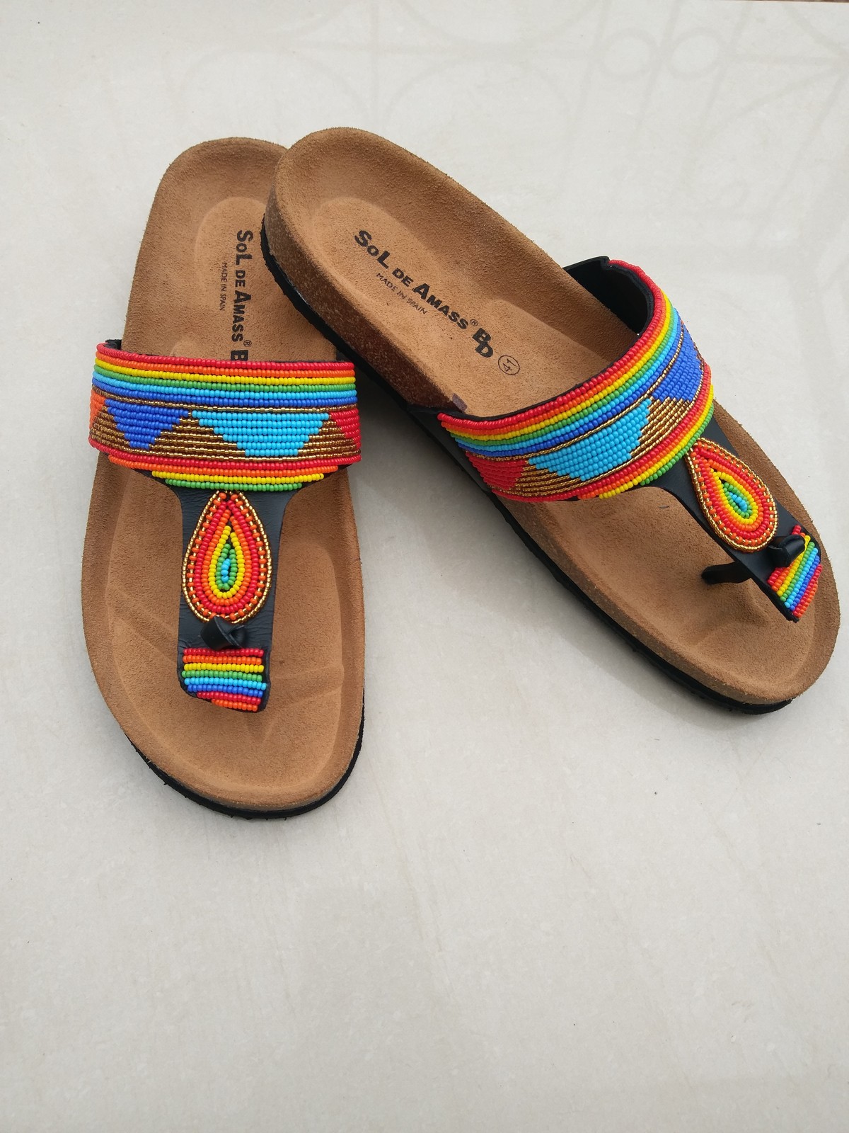 beaded birkenstock sandals