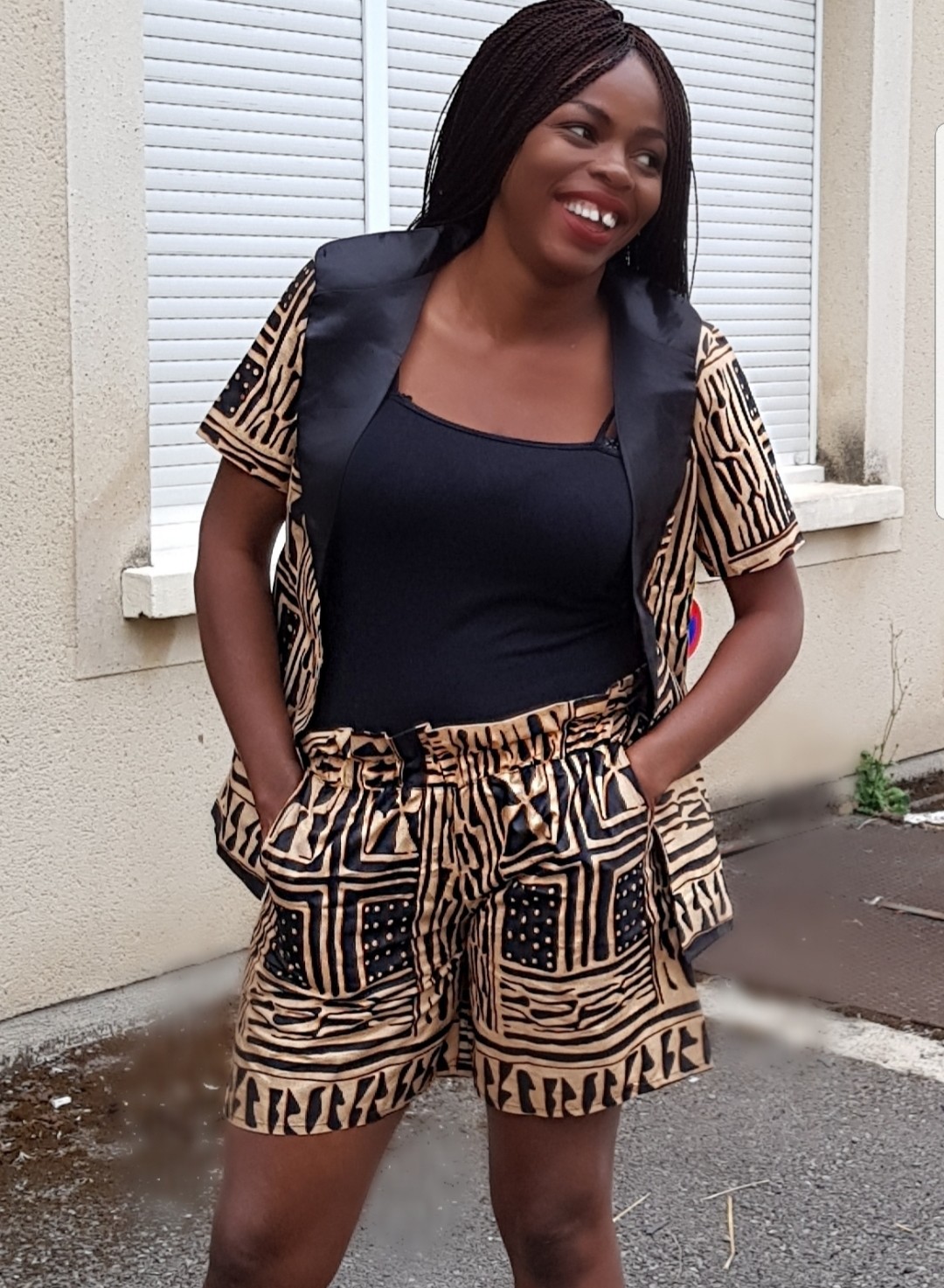 2 piece jacket and shorts