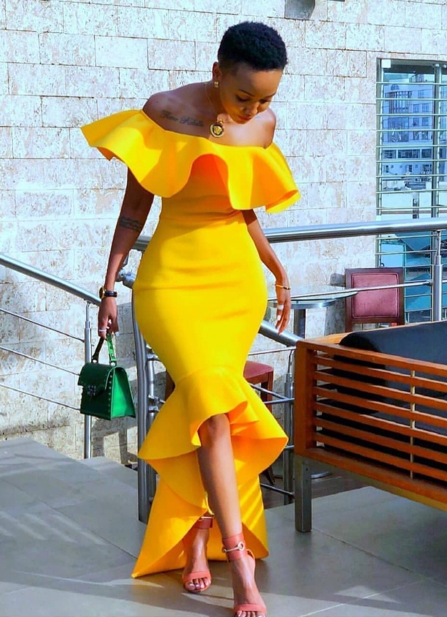 shoulder dress by bliss-stiches 