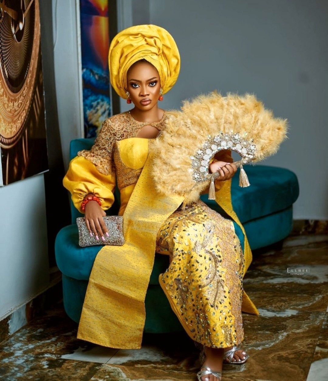 nigerian traditional wedding hand fans