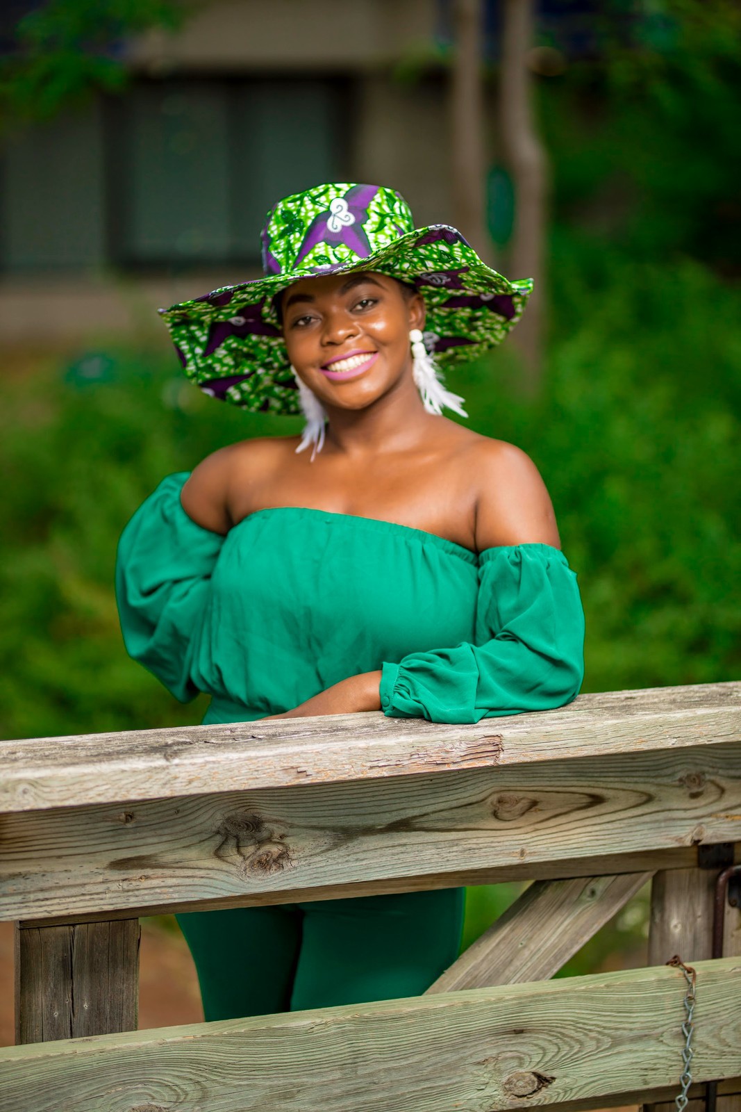 African print beach hat by 