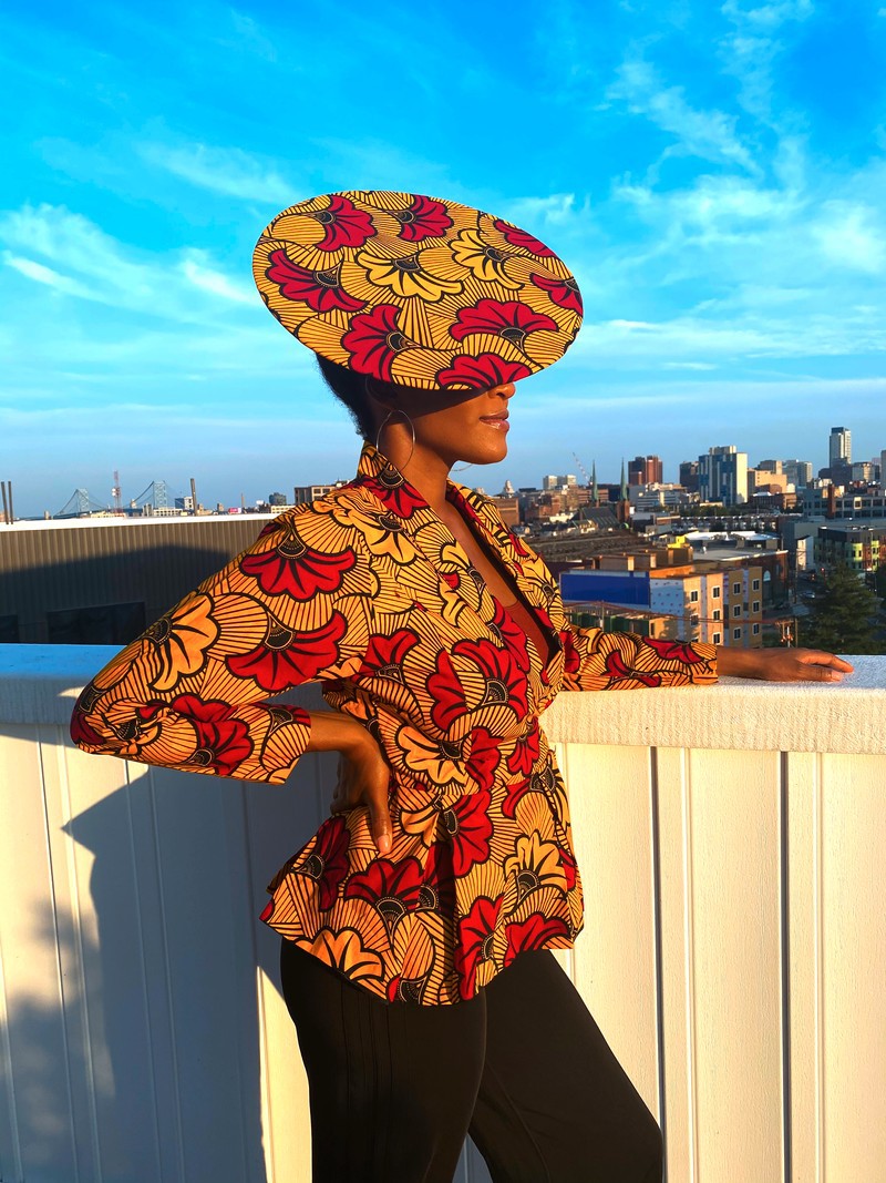 yellow peplum blazer