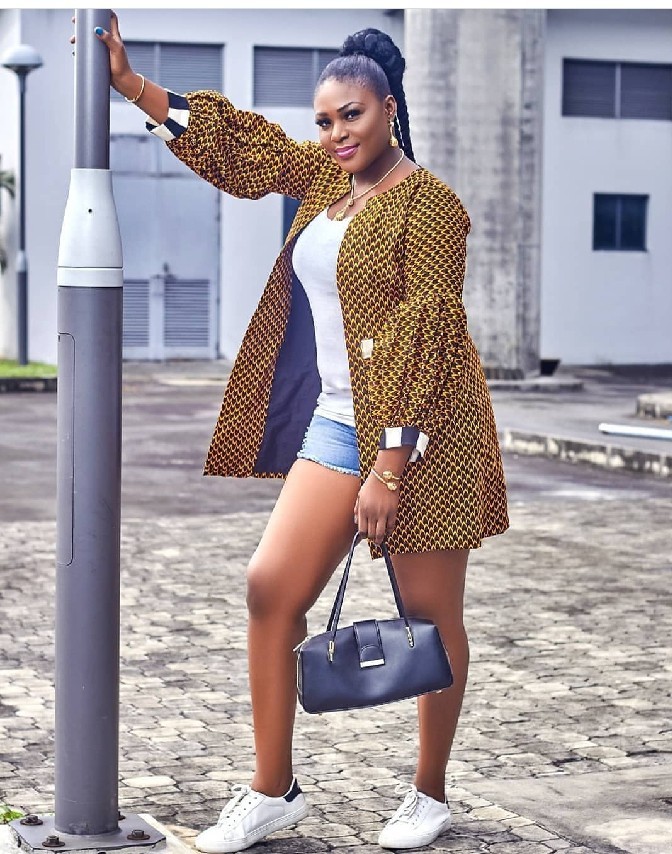 african print kimono dress