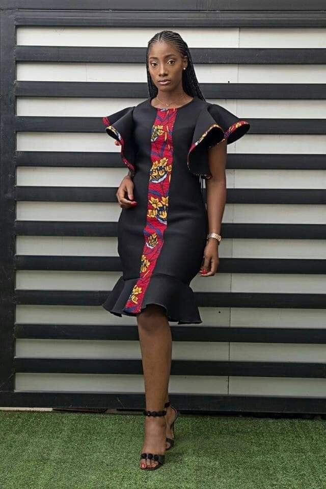 Short straight dress by africa-tendances - Short dresses - Afrikrea