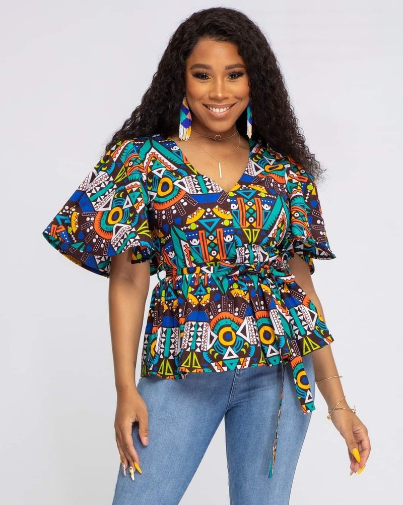 dashiki peplum top