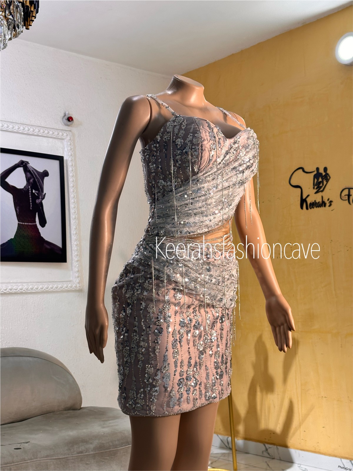 Silk dress midi Shimmer