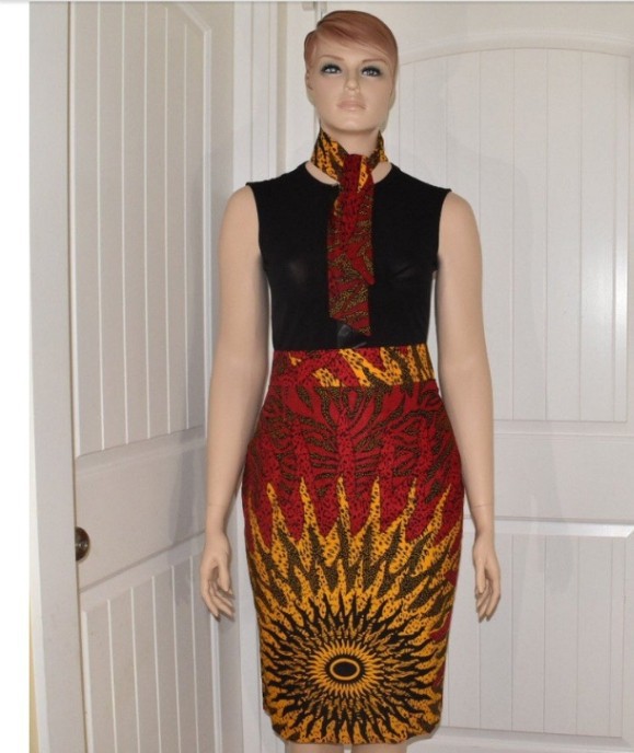 short african print skirts