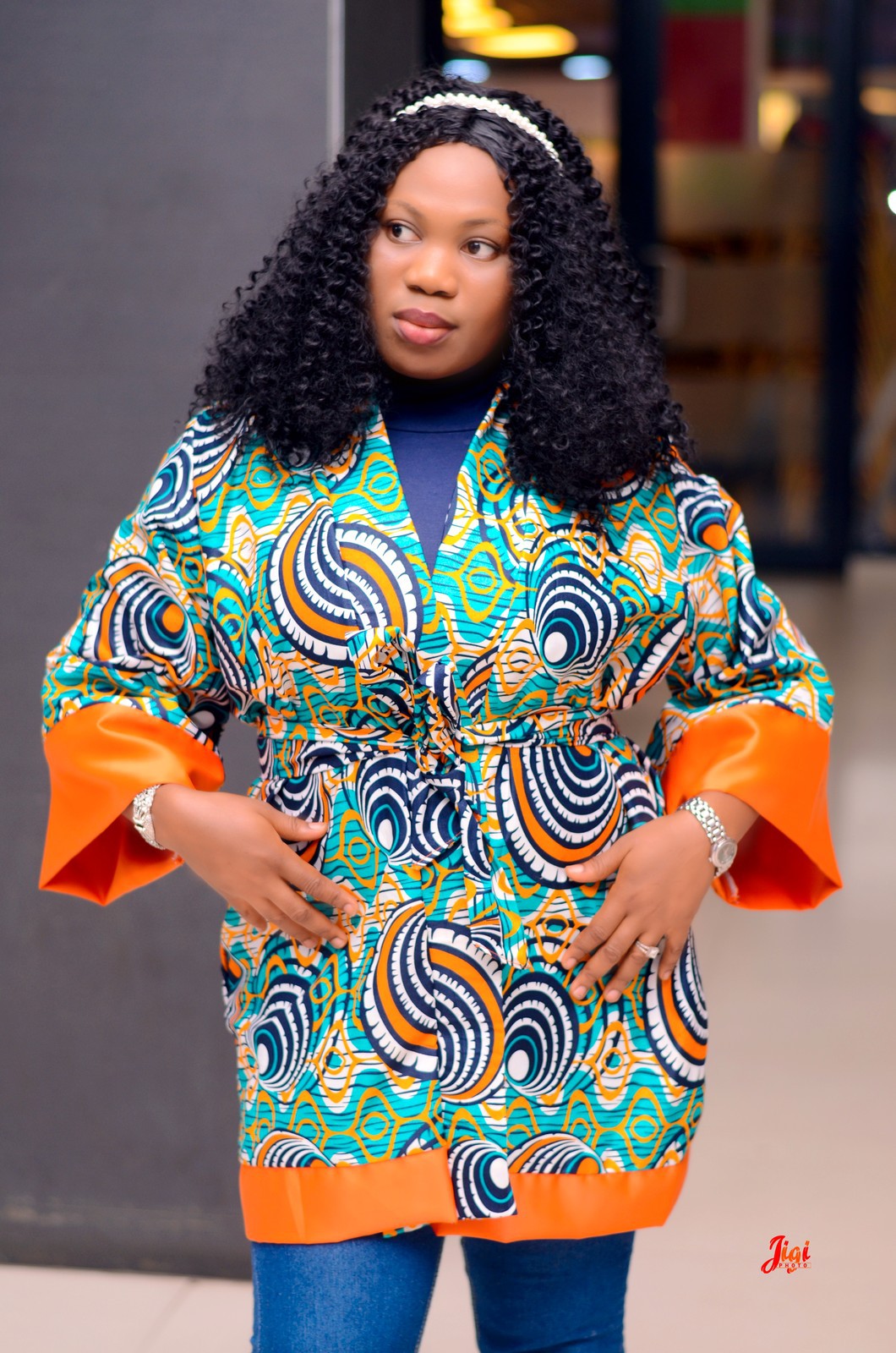 turquoise kimono jacket