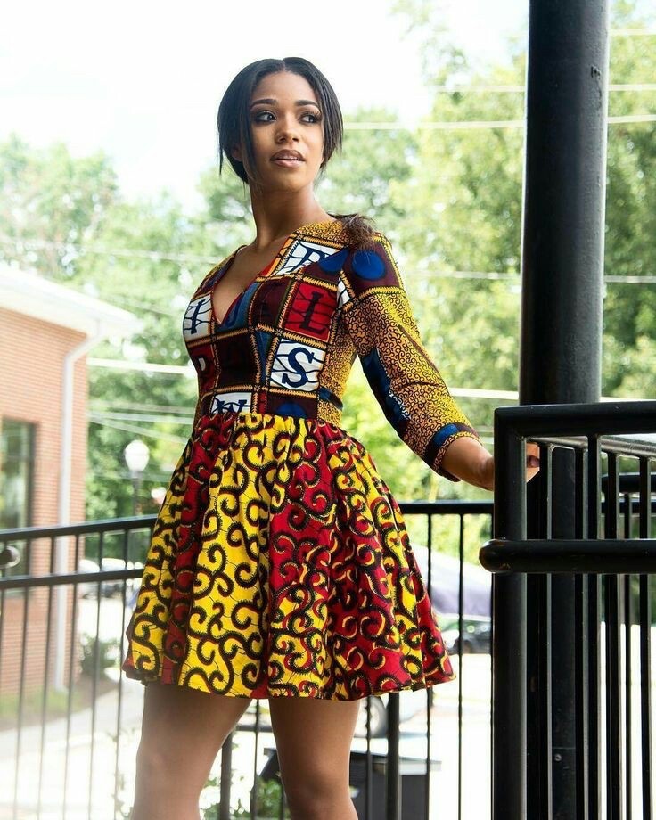 v neck ankara styles