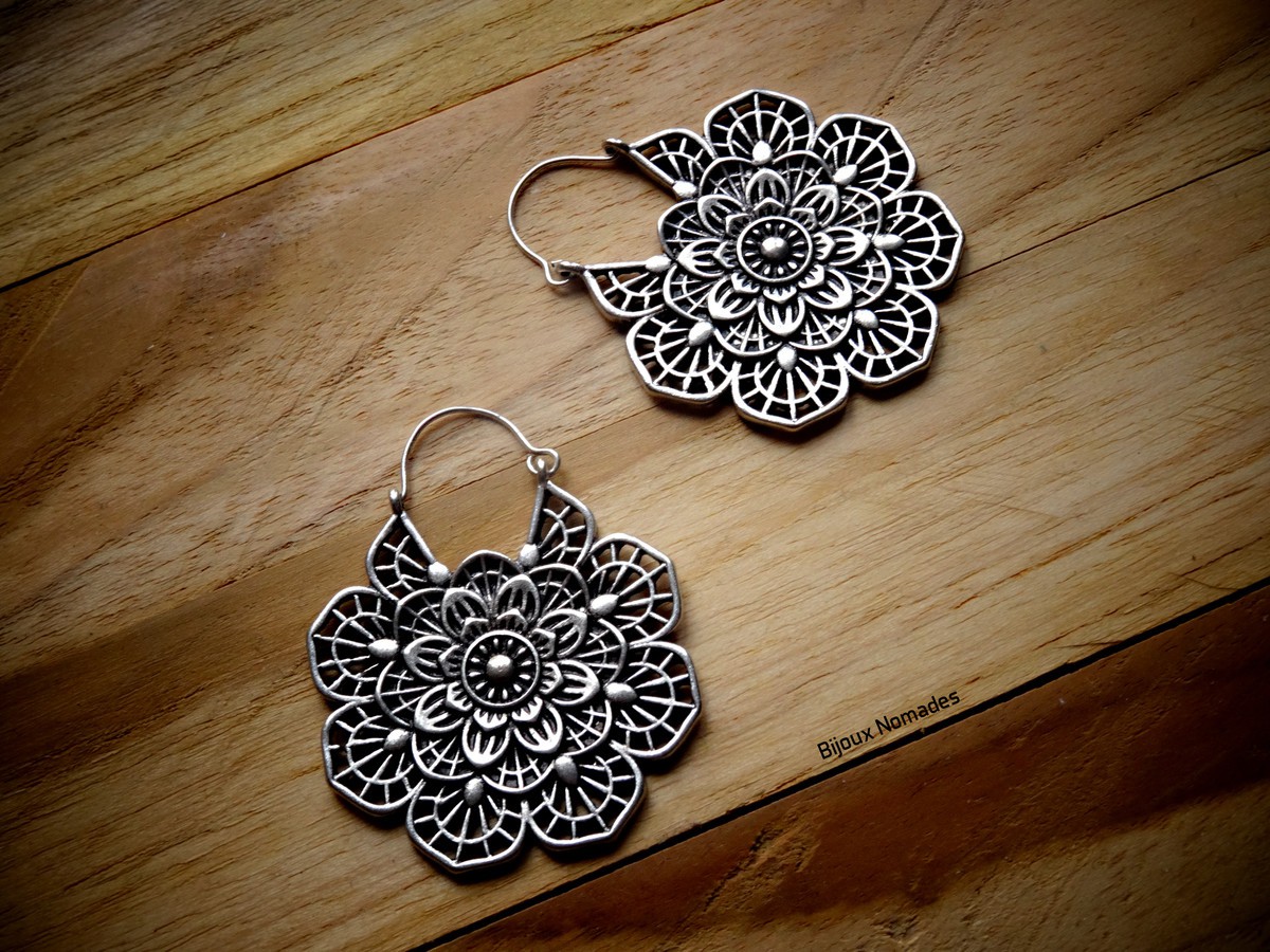 gypsy style creole earrings