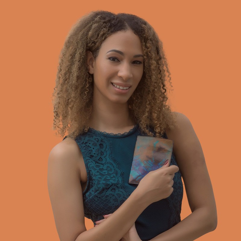 Turquoise, Orange & Indigo Passport Wallet by calliajewelry Docum