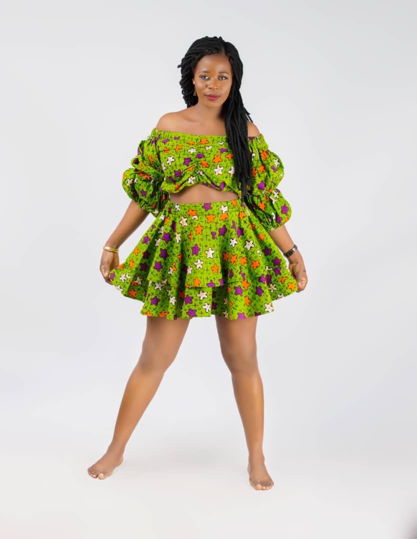 Flair 2 Step Ankara Crop Top Skirt Set Ankara Top Skirt Ankar ANKA