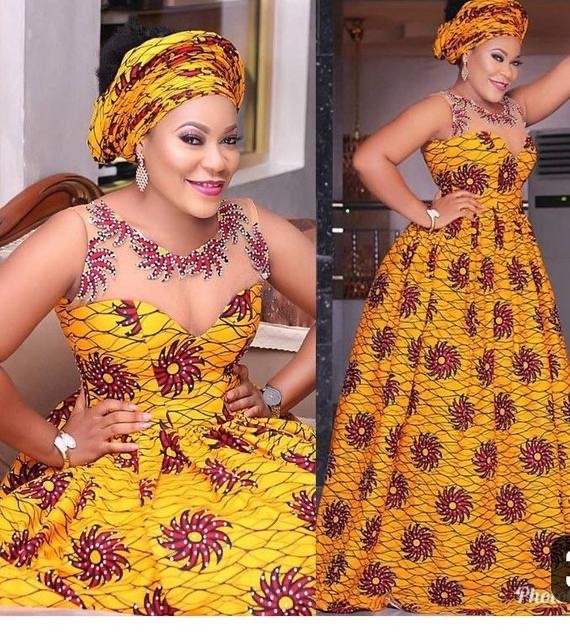 yellow ankara dresses