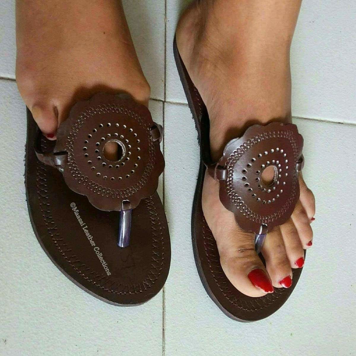 plain leather sandals