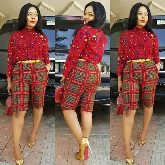 ankara short and top styles for ladies