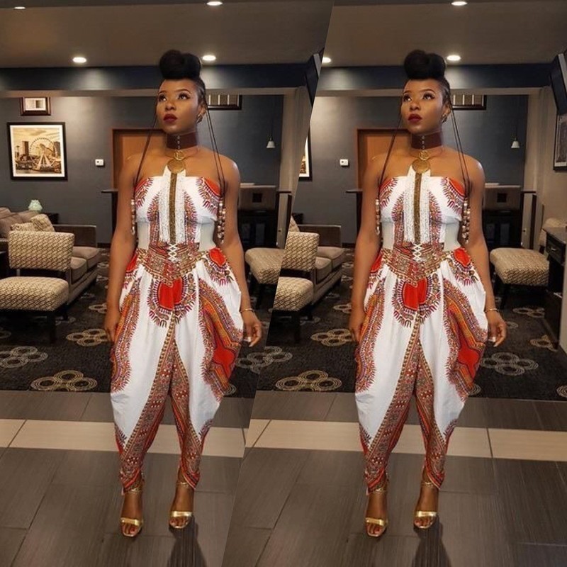 african print romper jumpsuit