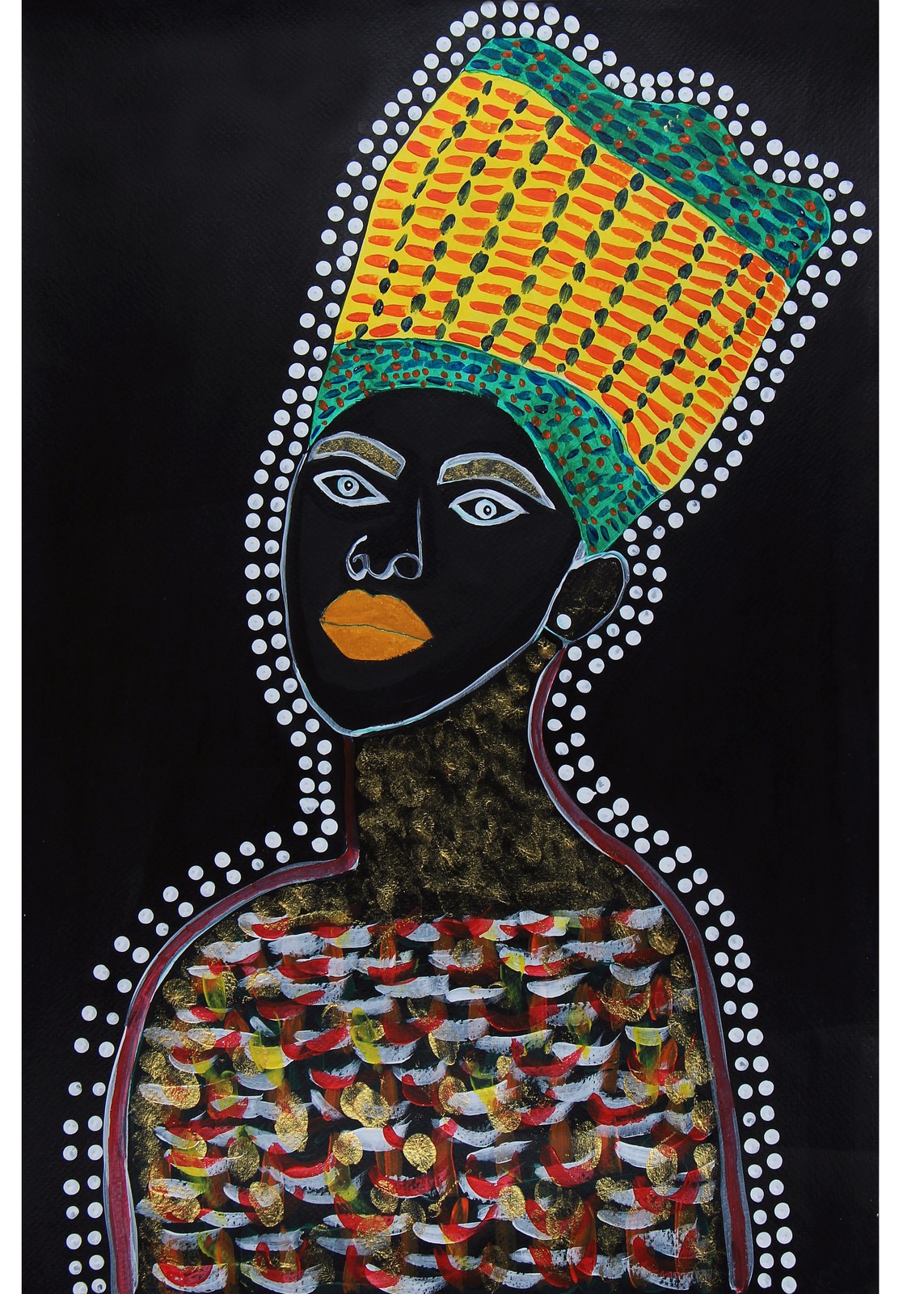 Mwangi African Painting Yigha Art 375 x 555 mm by houseofyhiga Ac