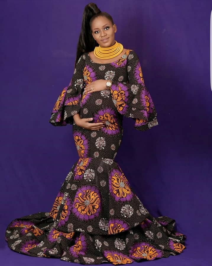 African Print Maternity Gown, African Maternity Dress by bespokebyglory
