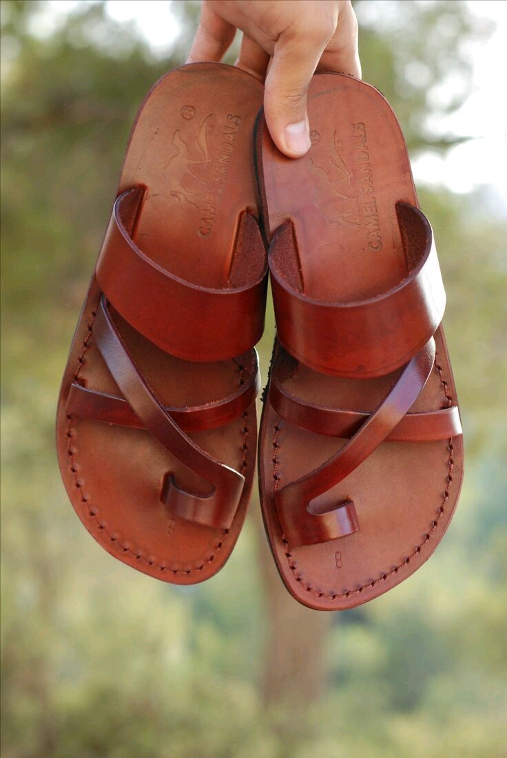 African Men leather sandals, summer 