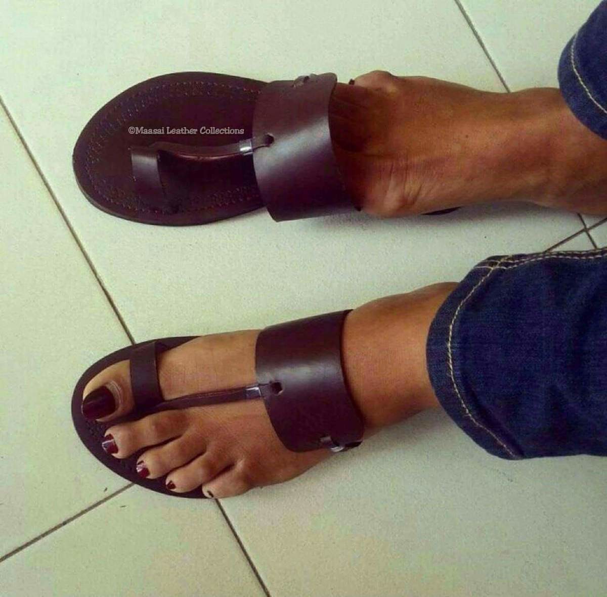 plain leather sandals