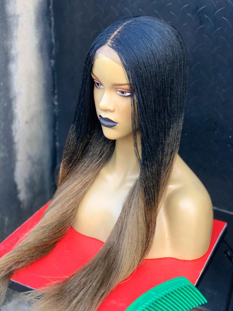 Needle size micro twist. Million braid. Senegalese twist. Closure wig b