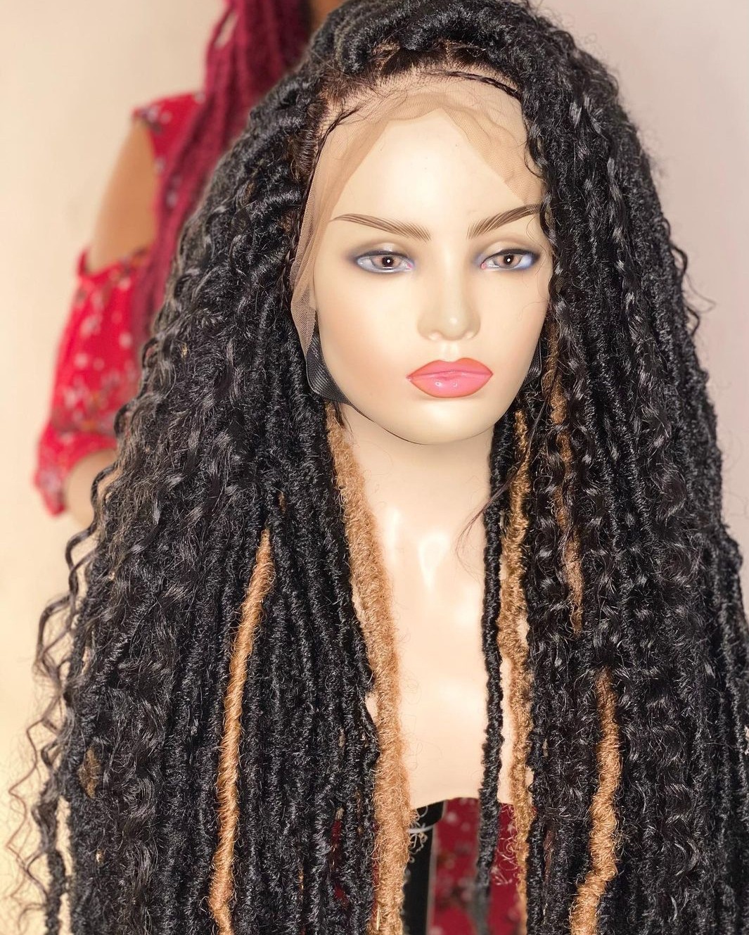 frontal wig over dreads