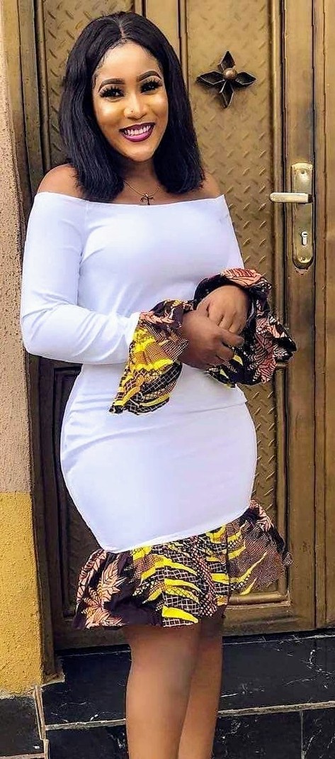 ankara white dresses