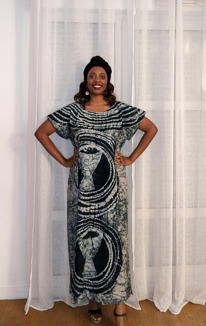 Boubou caftan tissus batik Taille 38 au 48 par pagnshop